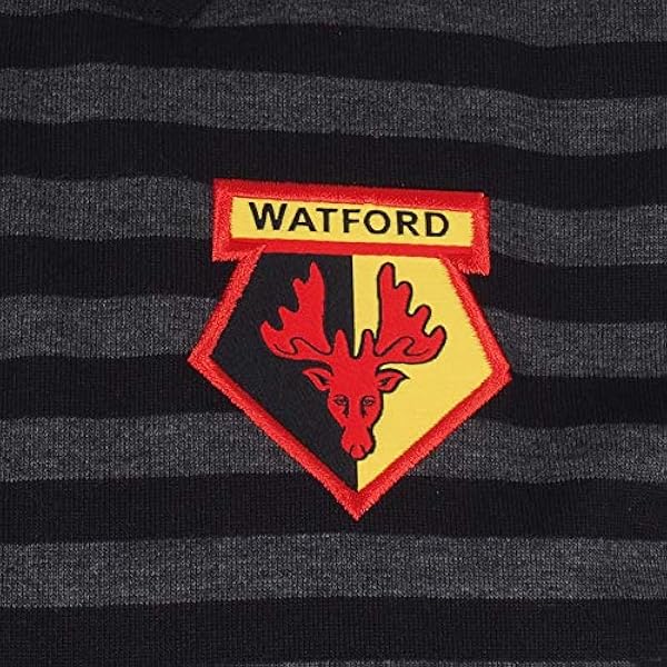 Watford FC - Polo Oficial para Hombre - A Rayas - De Hilos jaspeados